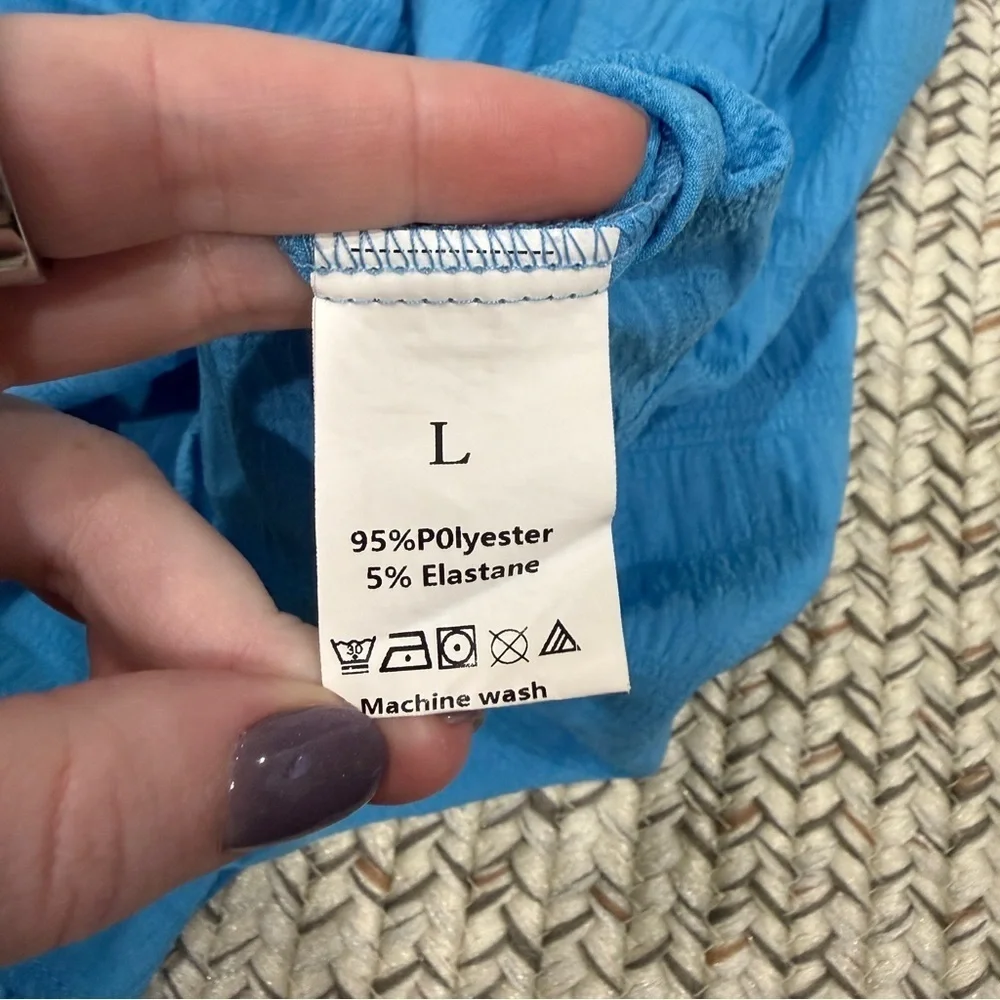 Unbranded Blue Twist Front Romper